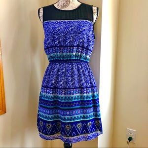 Blue and Black Formal Dress